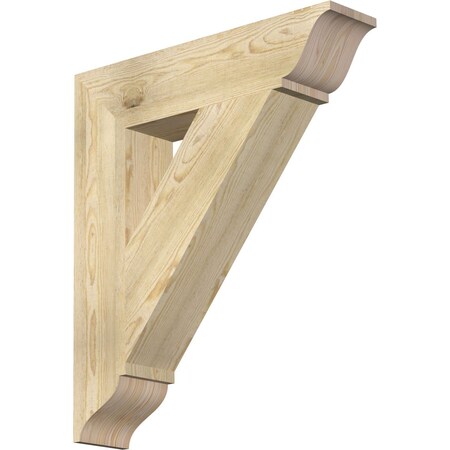 Ekena Millwork Traditional Traditional Rough Sawn Bracket, Douglas Fir, 6"W x 28"D x 32"H BKT06X28X32TRA01RDF